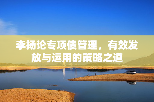 李扬论专项债管理，有效发放与运用的策略之道