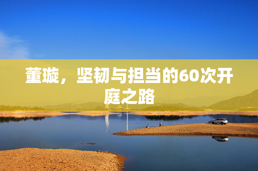 董璇，坚韧与担当的60次开庭之路