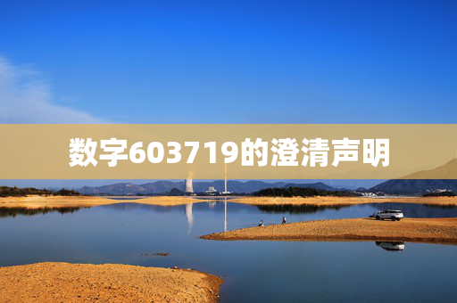 数字603719的澄清声明