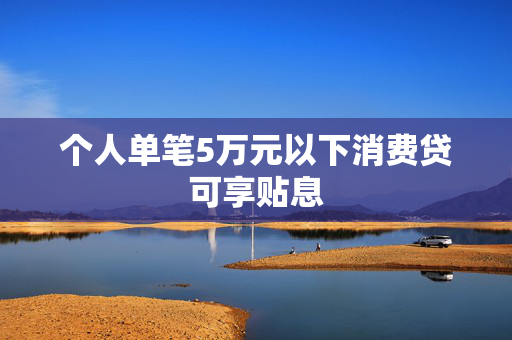 个人单笔5万元以下消费贷可享贴息