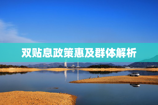 双贴息政策惠及群体解析