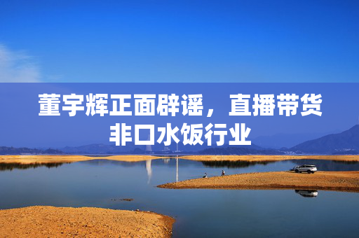董宇辉正面辟谣，直播带货非口水饭行业