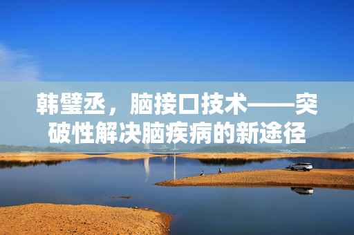 韩璧丞，脑接口技术——突破性解决脑疾病的新途径