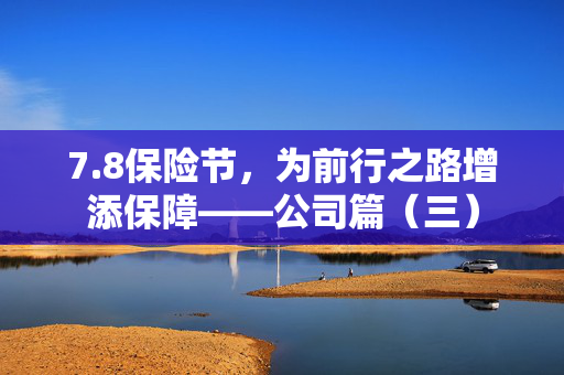 7.8保险节，为前行之路增添保障——公司篇（三）
