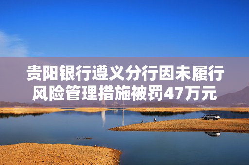 贵阳银行遵义分行因未履行风险管理措施被罚47万元