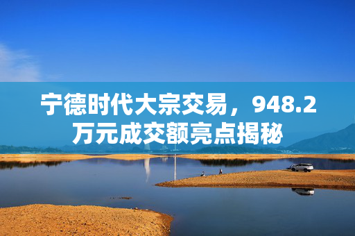宁德时代大宗交易，948.2万元成交额亮点揭秘