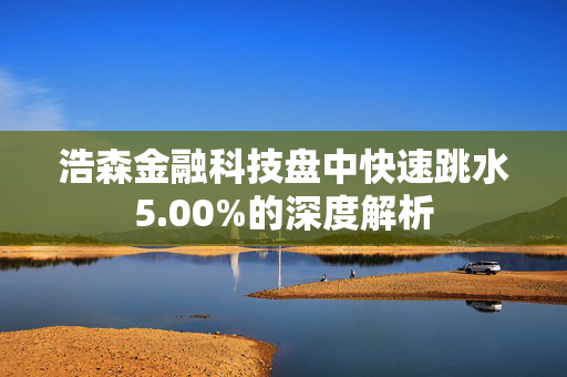 浩森金融科技盘中快速跳水5.00%的深度解析