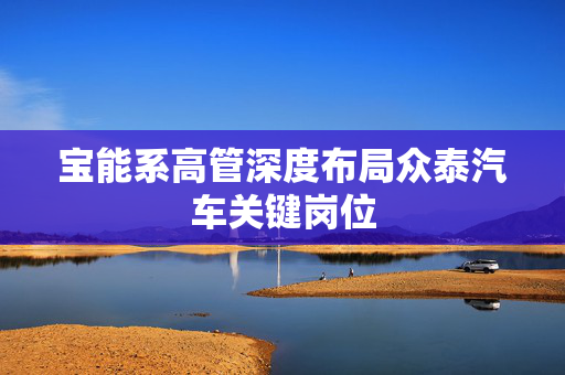 宝能系高管深度布局众泰汽车关键岗位