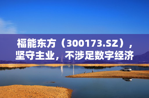 福能东方（300173.SZ），坚守主业，不涉足数字经济领域的广东福能
