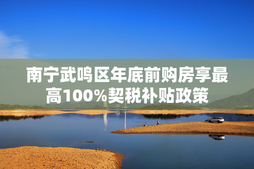 南宁武鸣区年底前购房享最高100%契税补贴政策