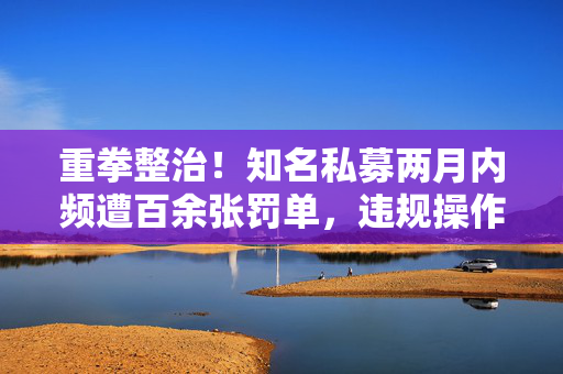 重拳整治！知名私募两月内频遭百余张罚单，违规操作成监管重灾区