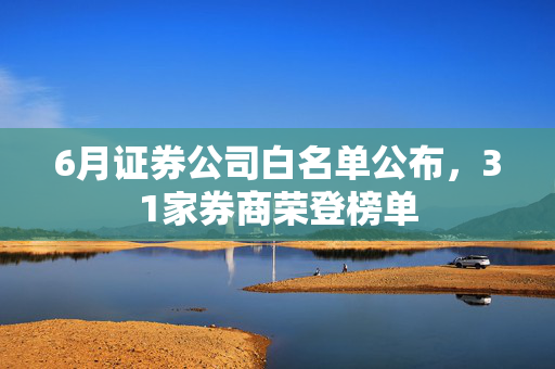 6月证券公司白名单公布，31家券商荣登榜单