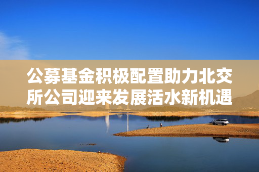 公募基金积极配置助力北交所公司迎来发展活水新机遇