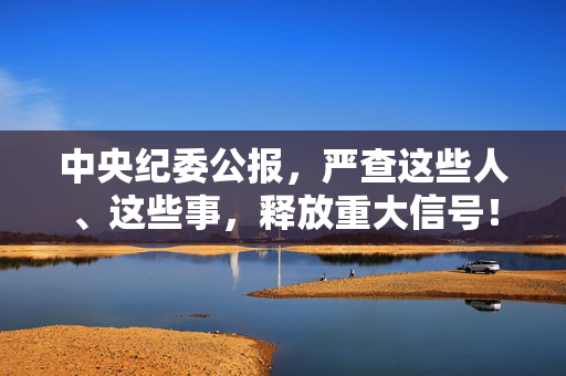 中央纪委公报，严查这些人、这些事，释放重大信号！